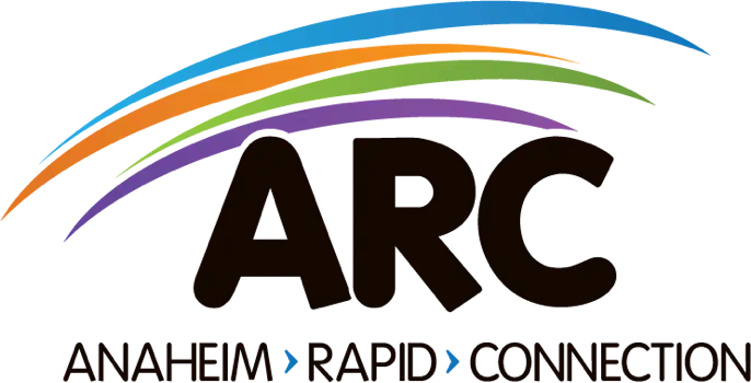 Visual of logo for Anaheim Rapid Connection 